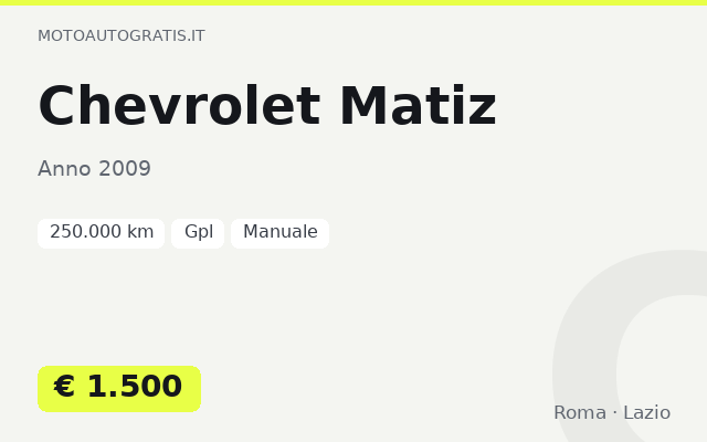 Chevrolet Matiz