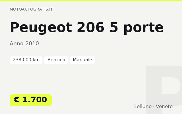 Peugeot 206 5 porte