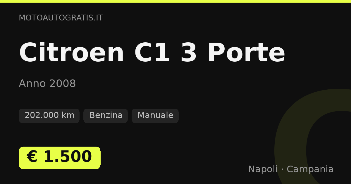 Citroen C1 3 Porte