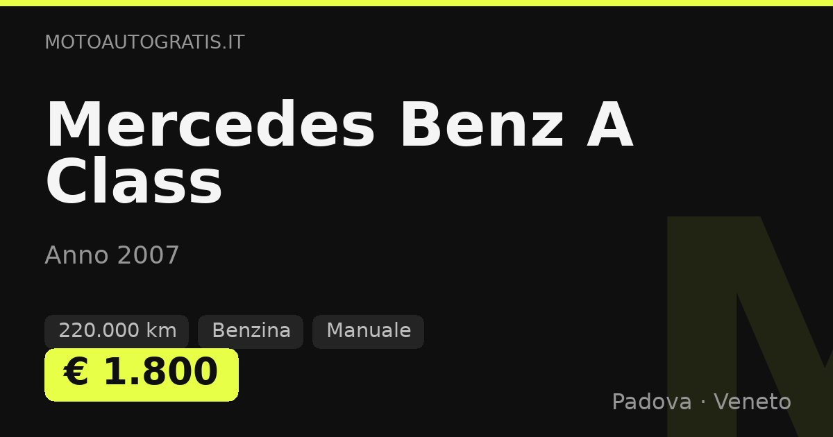 Mercedes Benz A Class