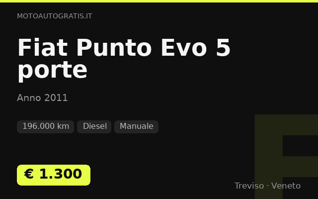 Fiat Punto Evo 5 porte