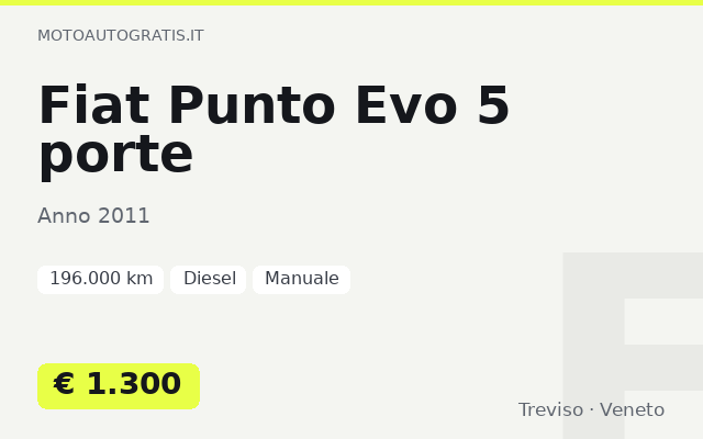 Fiat Punto Evo 5 porte