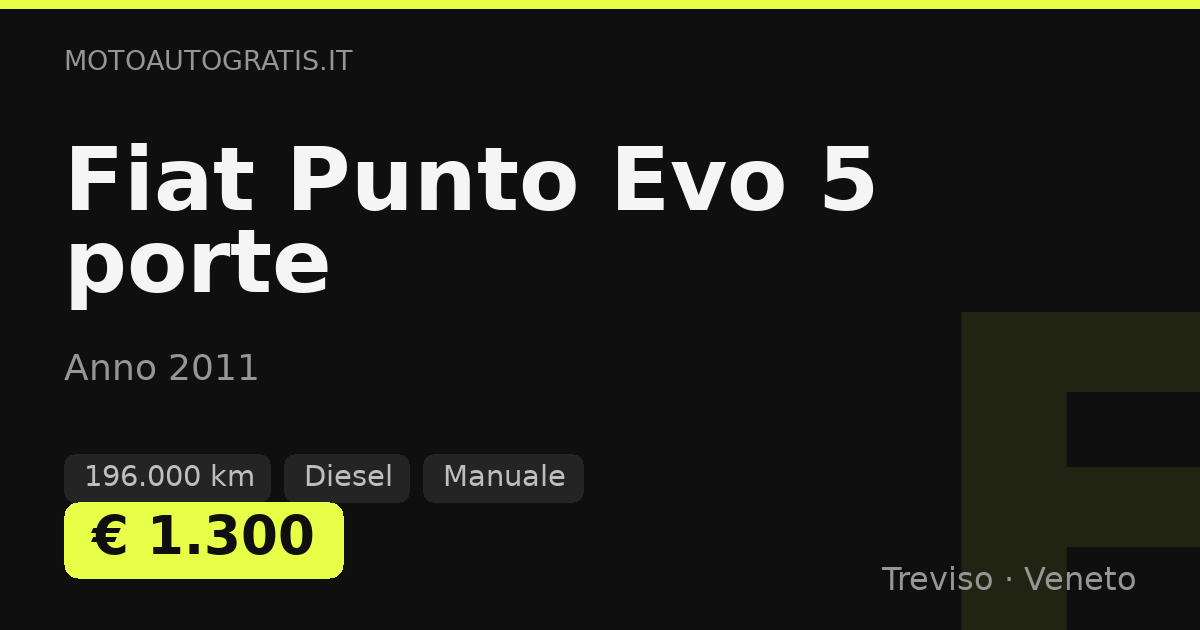Fiat Punto Evo 5 porte