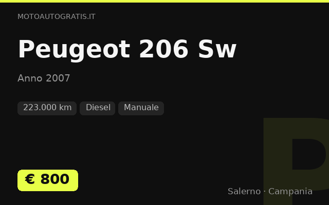 Peugeot 206 Sw