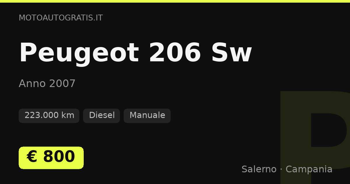 Peugeot 206 Sw