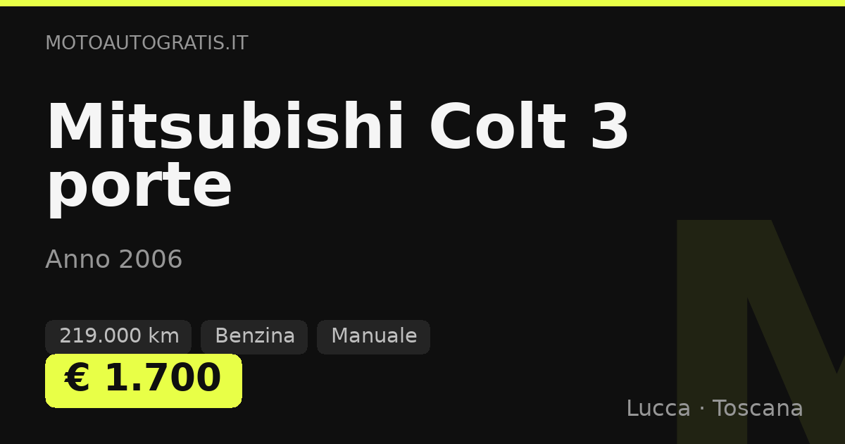 Mitsubishi Colt 3 porte