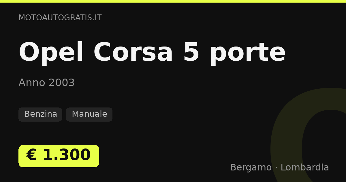Opel Corsa 5 porte