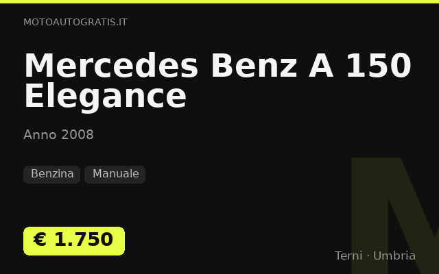 Mercedes Benz A 150 Elegance