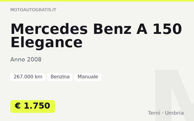Mercedes Benz A 150 Elegance