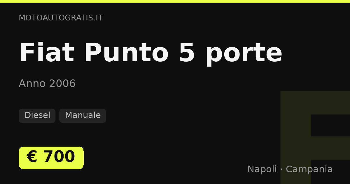 Fiat Punto 5 porte