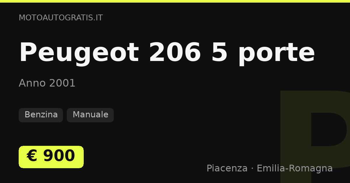 Peugeot 206 5 porte