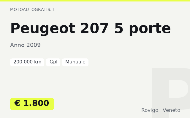 Peugeot 207 5 porte