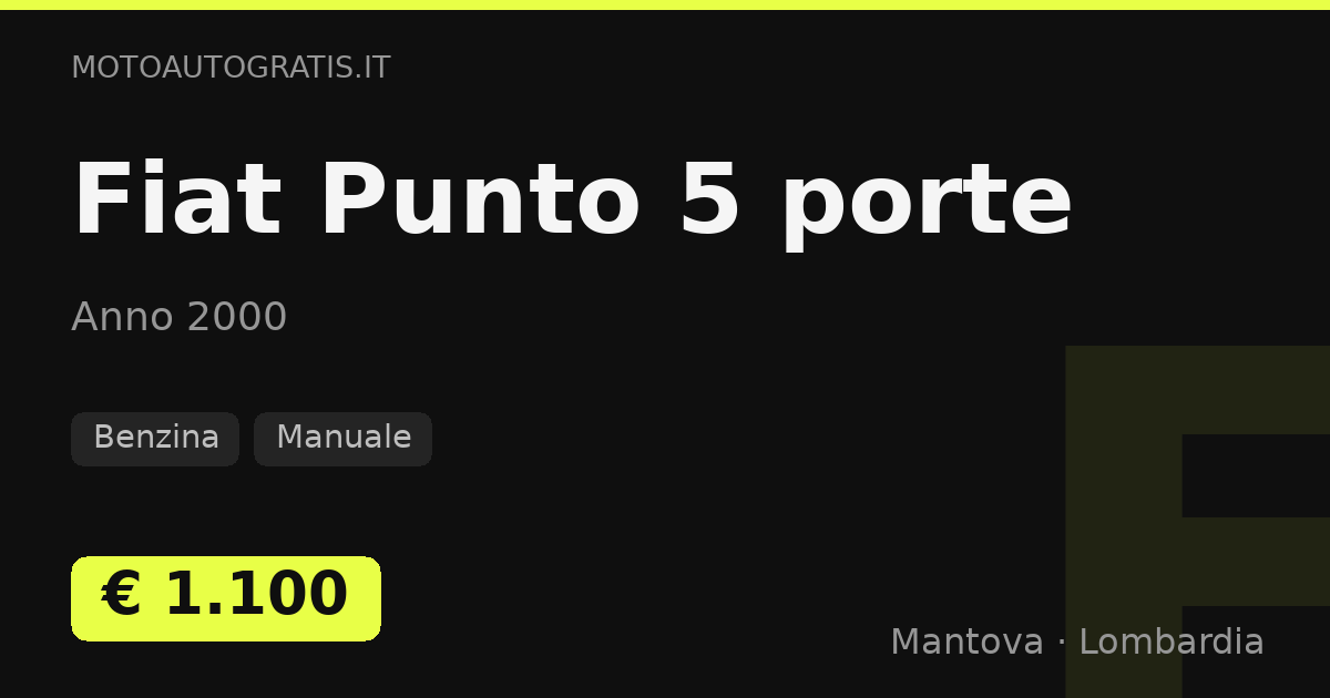 Fiat Punto 5 porte