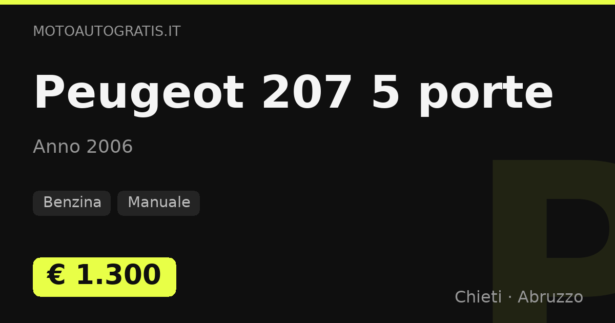 Peugeot 207 5 porte
