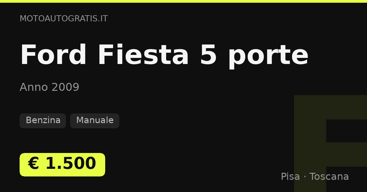 Ford Fiesta 5 porte