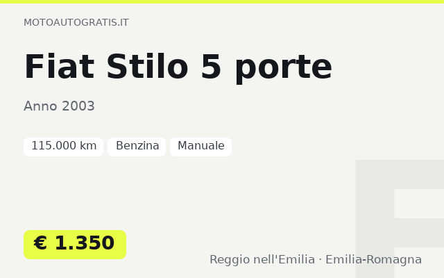 Fiat Stilo 5 porte