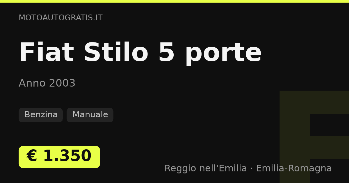 Fiat Stilo 5 porte