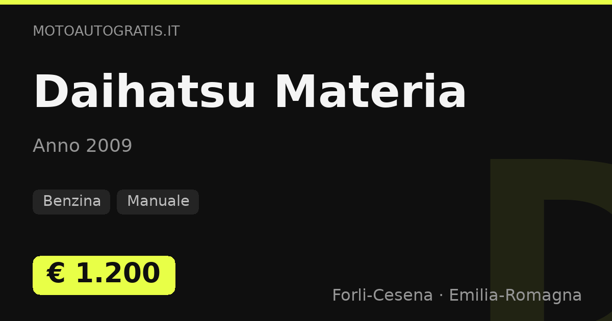 Daihatsu Materia