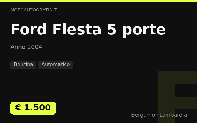 Ford Fiesta 5 porte