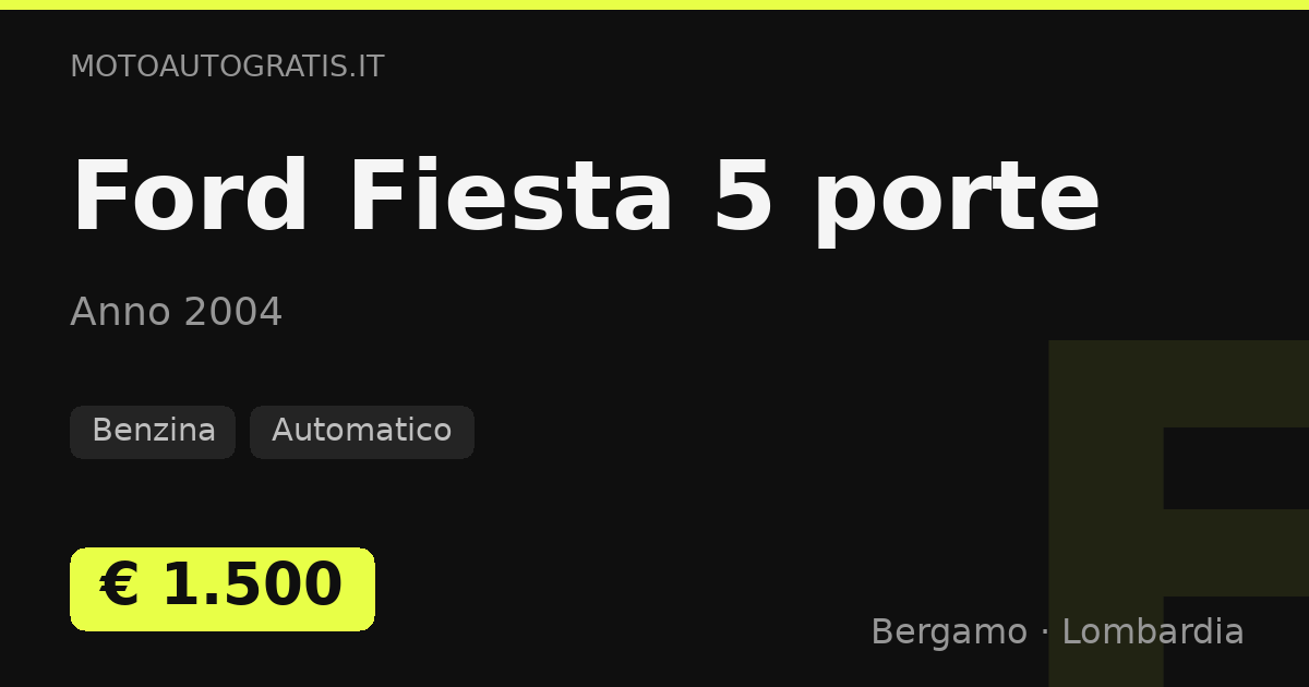 Ford Fiesta 5 porte
