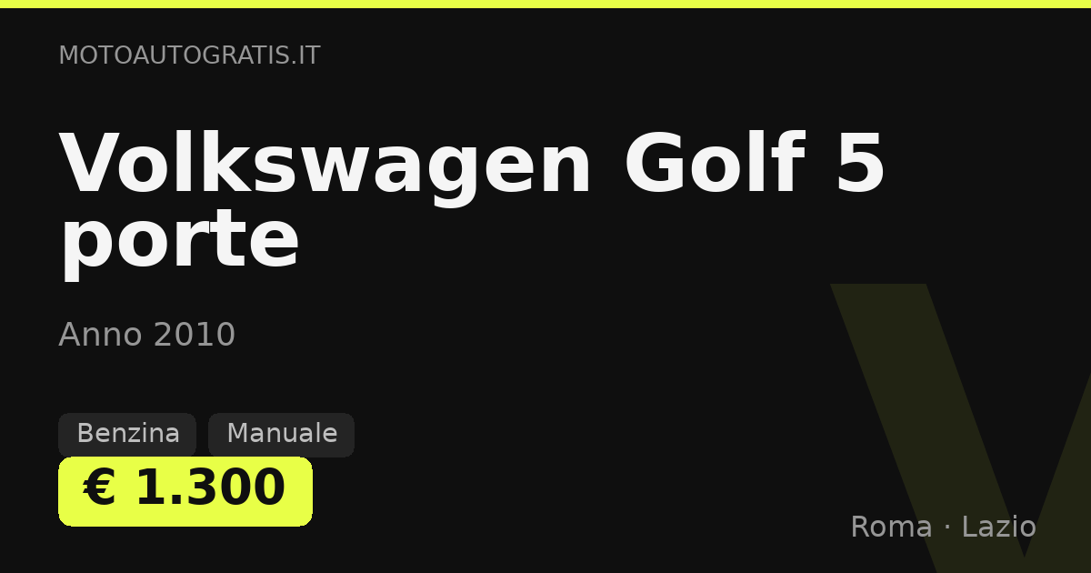 Volkswagen Golf 5 porte