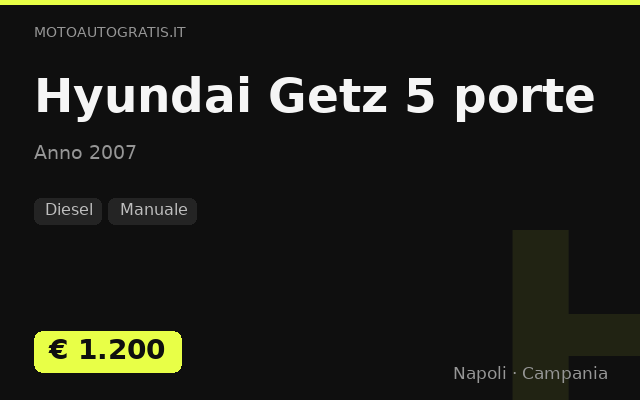 Hyundai Getz 5 porte