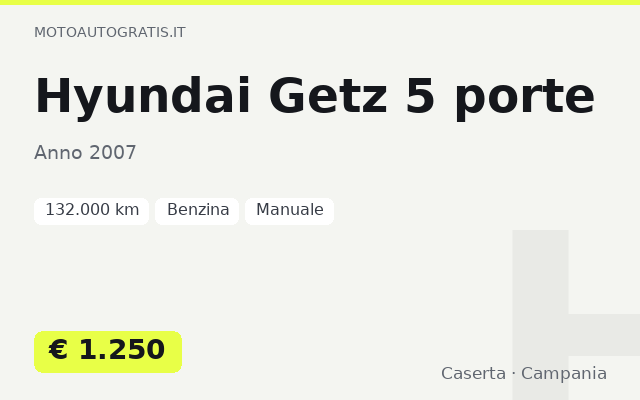 Hyundai Getz 5 porte