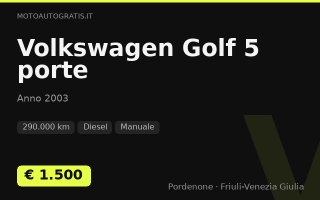 Volkswagen Golf 5 porte