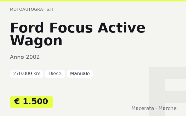 Ford Focus Active Wagon