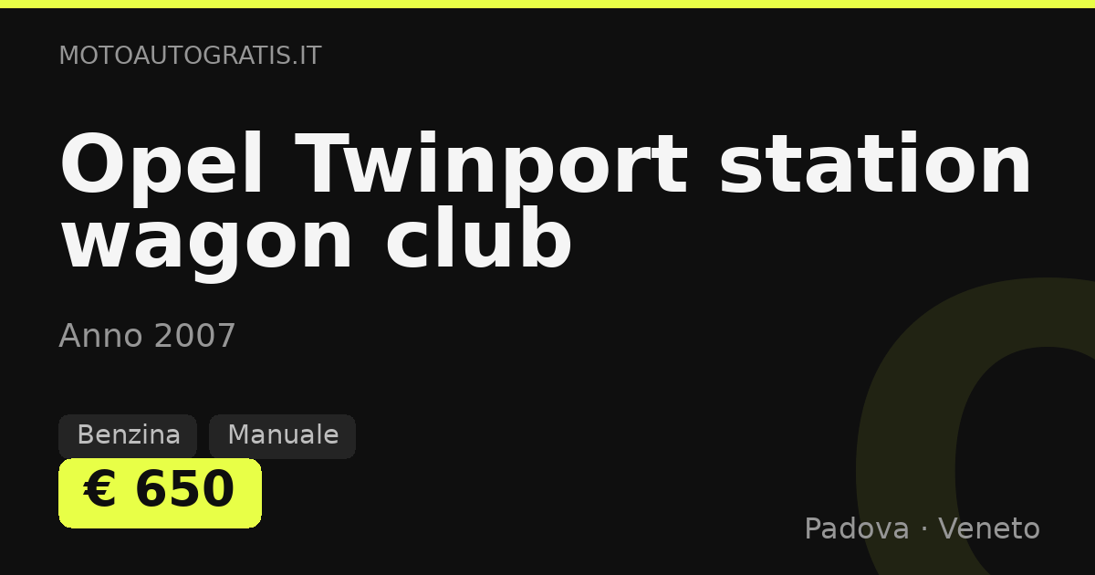 Opel Twinport station wagon club