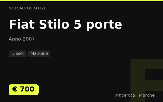 Fiat Stilo 5 porte