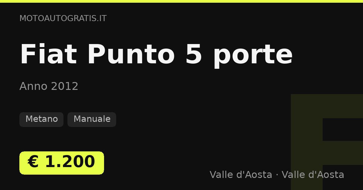 Fiat Punto 5 porte