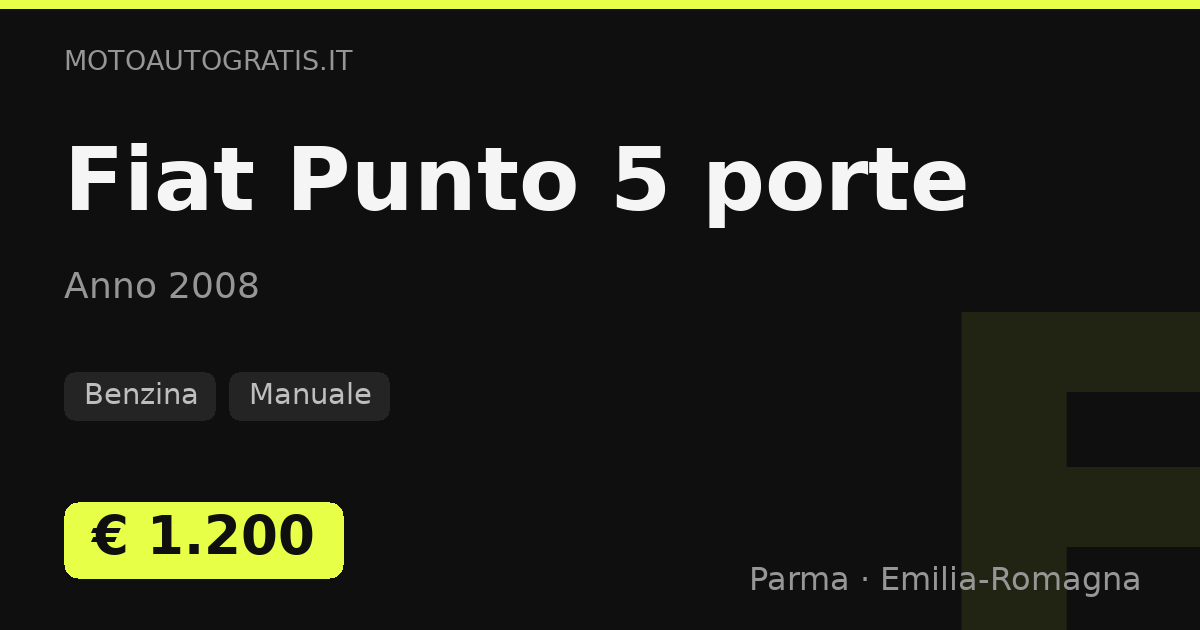 Fiat Punto 5 porte