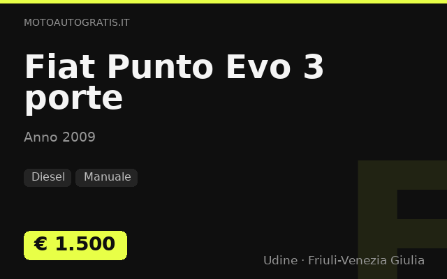 Fiat Punto Evo 3 porte