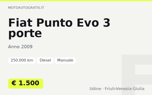 Fiat Punto Evo 3 porte