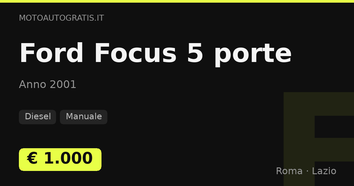 Ford Focus 5 porte