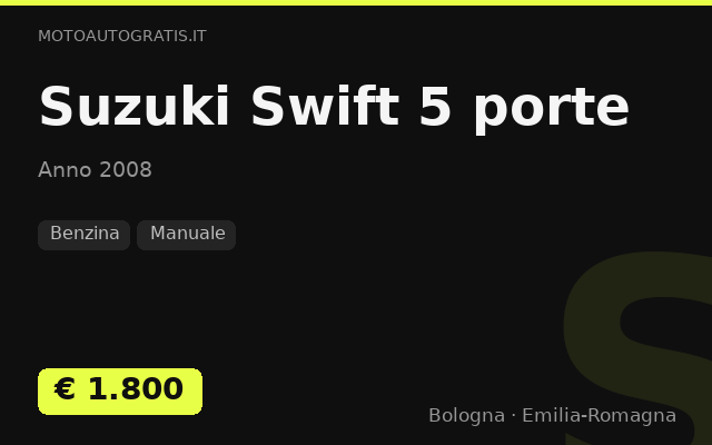 Suzuki Swift 5 porte