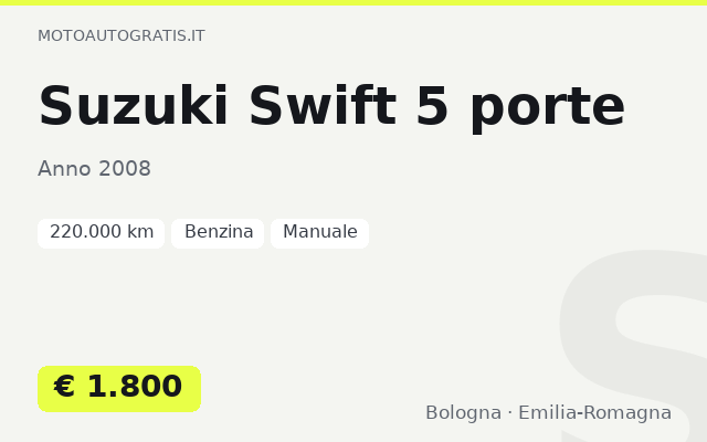 Suzuki Swift 5 porte