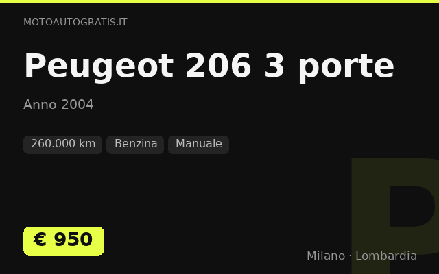 Peugeot 206 3 porte