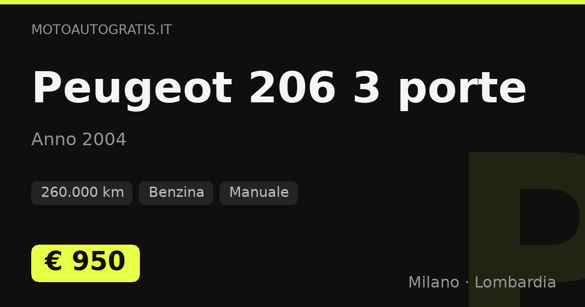 Peugeot 206 3 porte