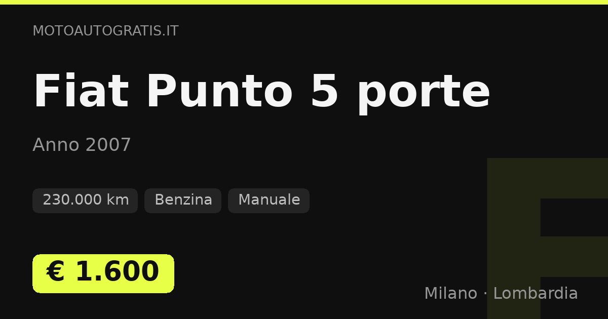 Fiat Punto 5 porte