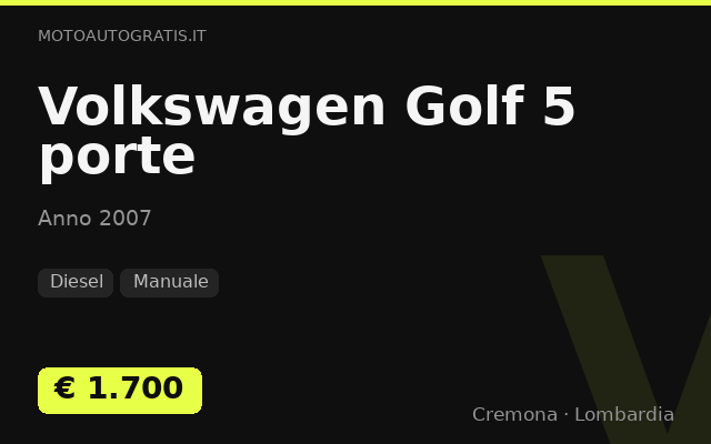 Volkswagen Golf 5 porte