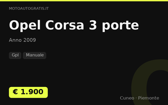 Opel Corsa 3 porte