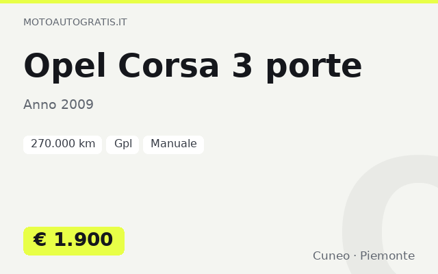 Opel Corsa 3 porte