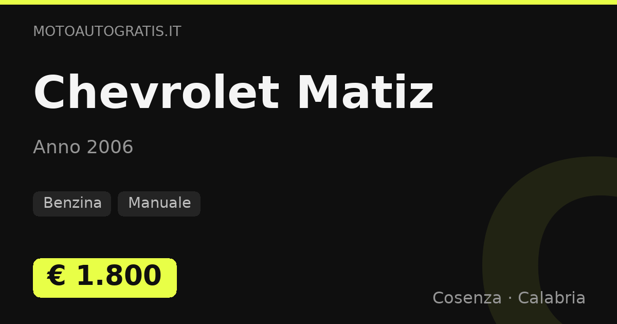 Chevrolet Matiz
