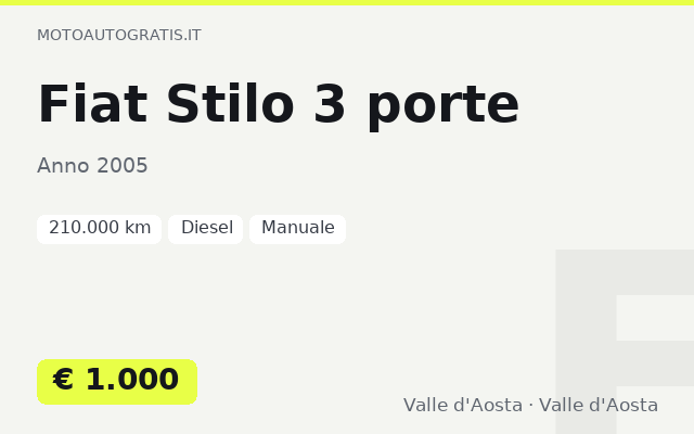 Fiat Stilo 3 porte