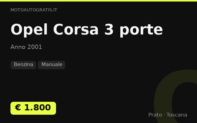 Opel Corsa 3 porte