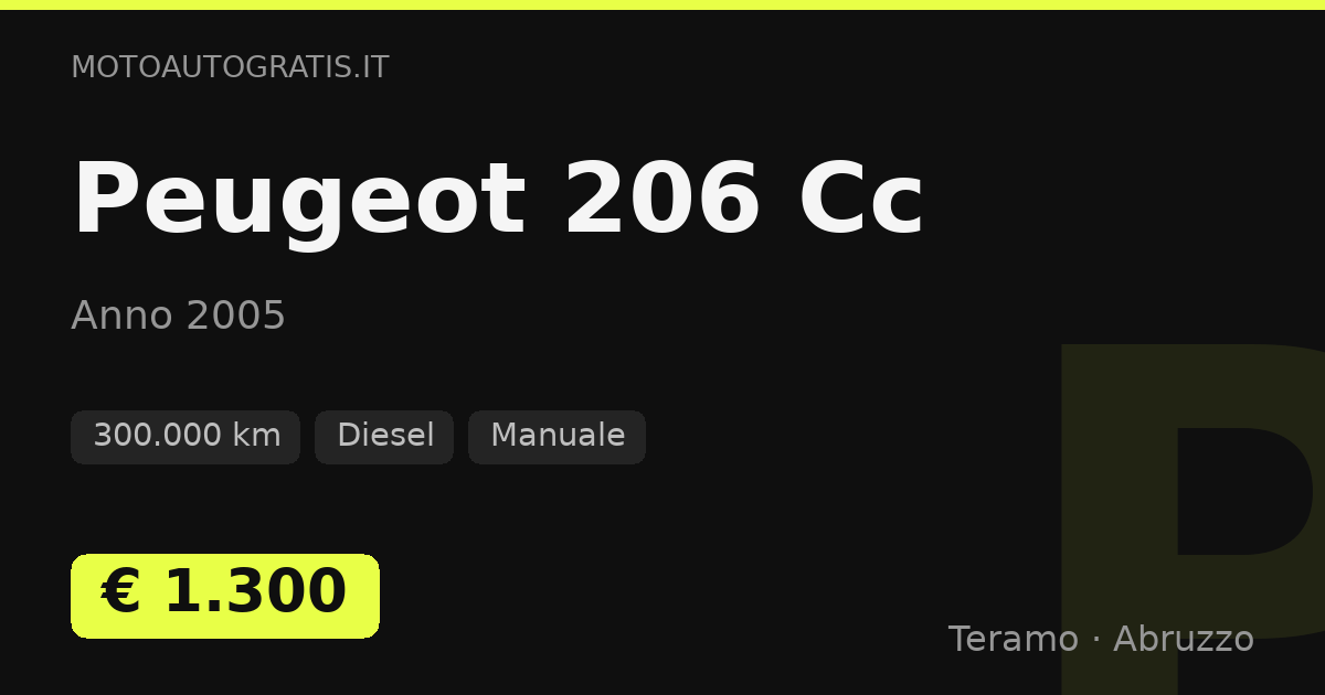 Peugeot 206 Cc