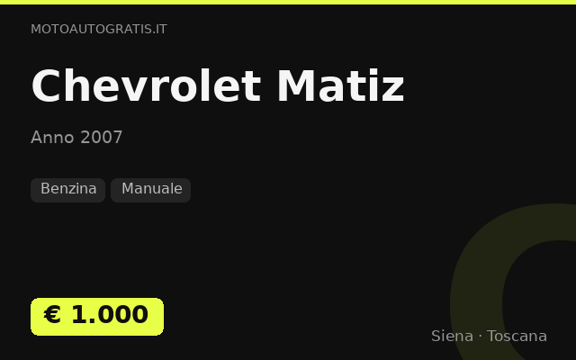 Chevrolet Matiz