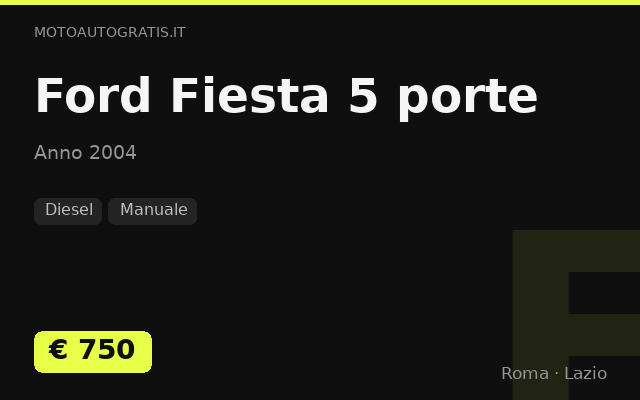 Ford Fiesta 5 porte